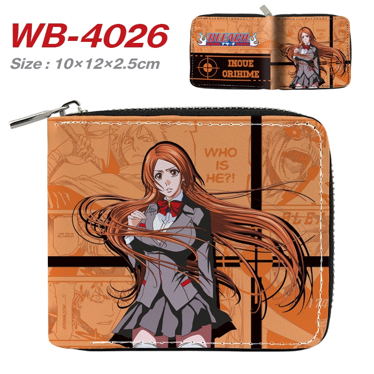 Bleach Anime Full Color Short All Inclusive Zipper Wallet 10x12x2.5cm WB-4026A
