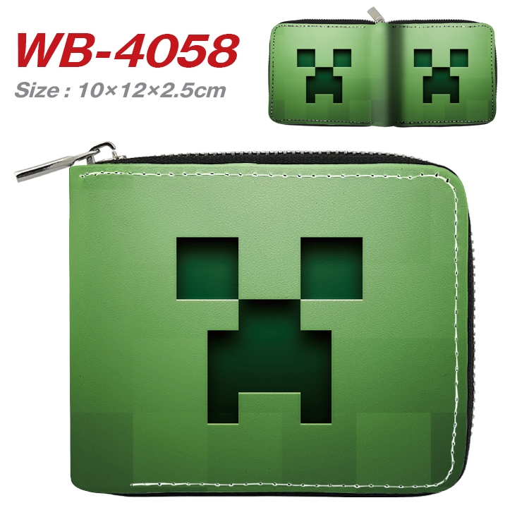 Minecraft Full Color Short All Inclusive Zipper Wallet 10x12x2.5cm  WB-4058A