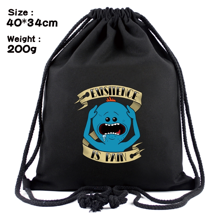 Rick and Morty Anime Coloring Book Drawstring Backpack 40X34cm 200g