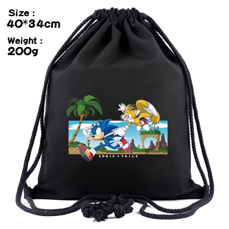 Sonic The Hedgehog Anime Coloring Book Drawstring Backpack 40X34cm 200g