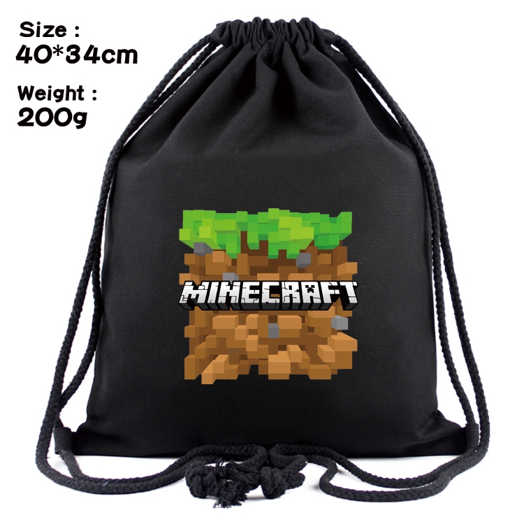 Minecraft Anime Coloring Book Drawstring Backpack 40X34cm 200g