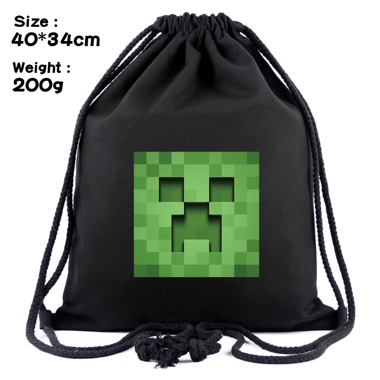 Minecraft Anime Coloring Book Drawstring Backpack 40X34cm 200g