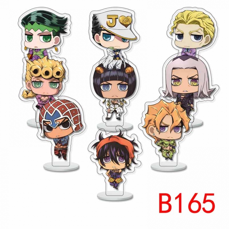 JoJos Bizarre Adventure Anime transparent acrylic Standing Plates Keychain 6cm a set of 9 B165