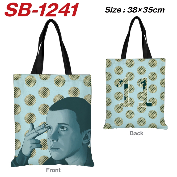 Stranger Things Anime Canvas Handheld Shoulder Bag Handbag Shopping Bag 38X35CM SB-1241