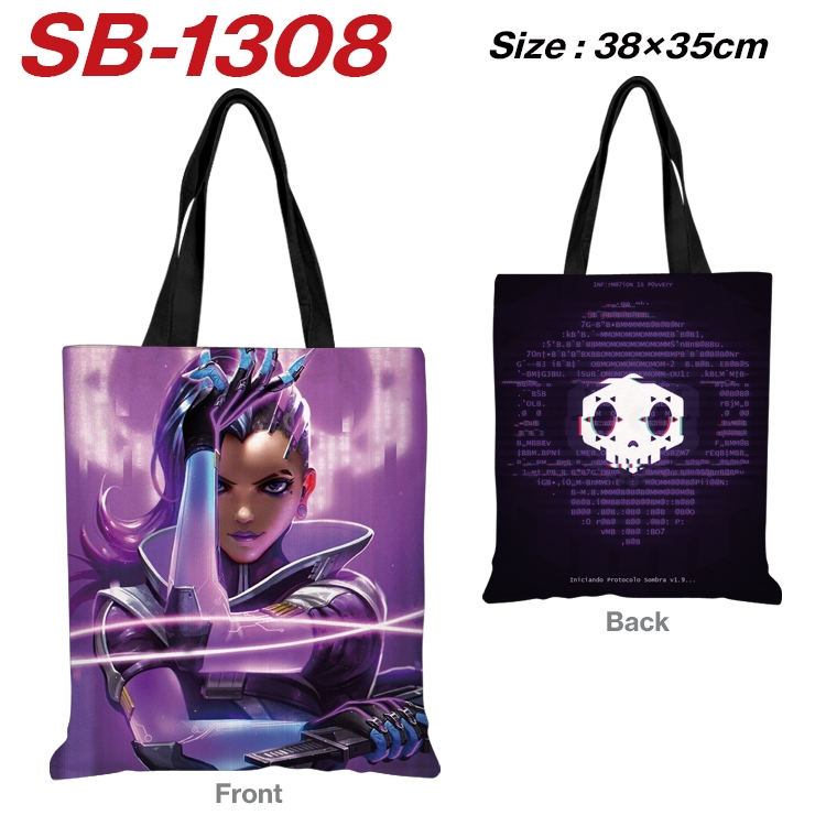 Overwatch Anime Canvas Handheld Shoulder Bag Handbag Shopping Bag 38X35CM SB-1308