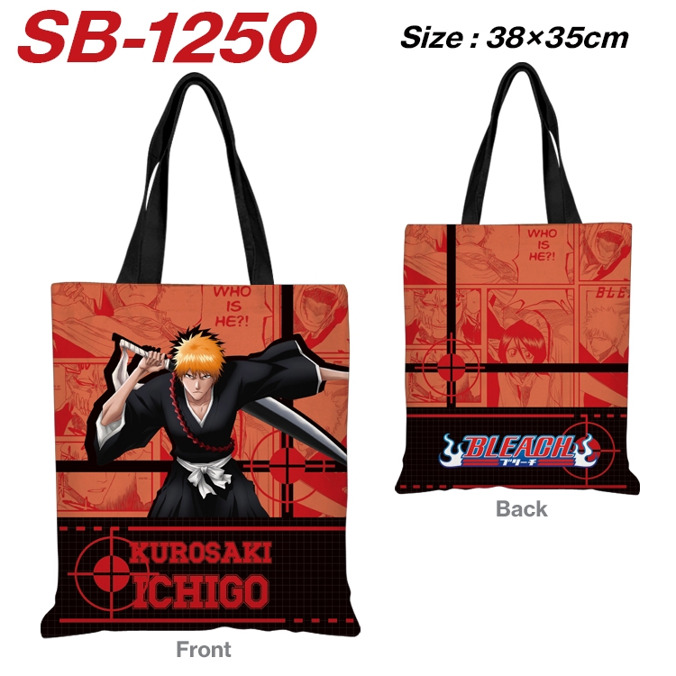 Bleach Anime Canvas Handheld Shoulder Bag Handbag Shopping Bag 38X35CM SB-1250