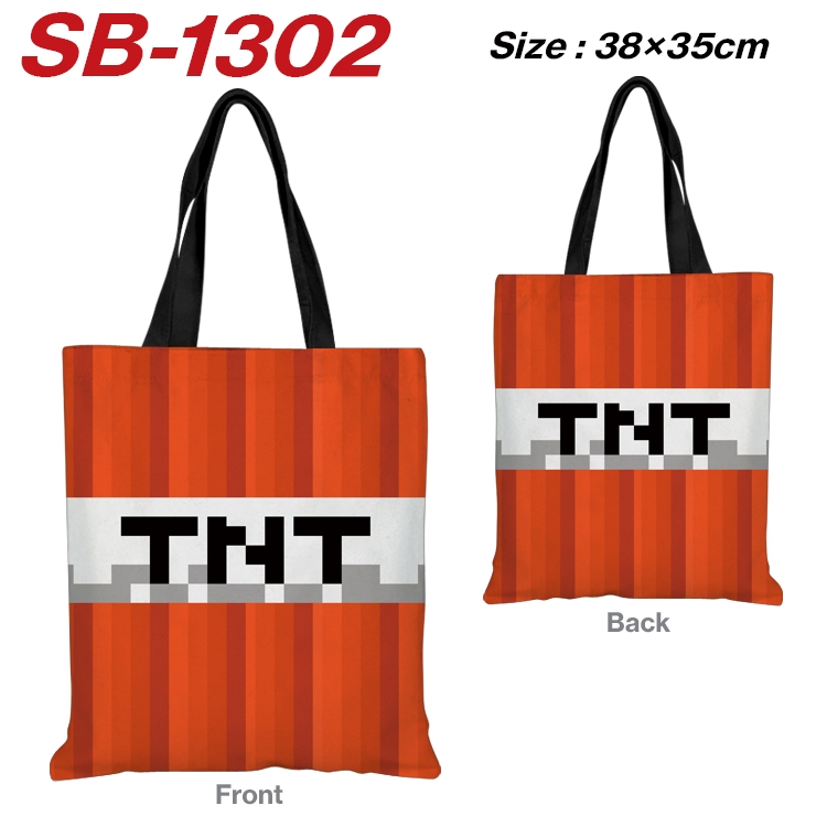 Minecraft Anime Canvas Handheld Shoulder Bag Handbag Shopping Bag 38X35CM SB-1302