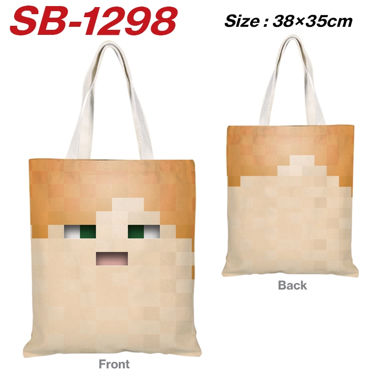 Minecraft Anime Canvas Handheld Shoulder Bag Handbag Shopping Bag 38X35CM SB-1298