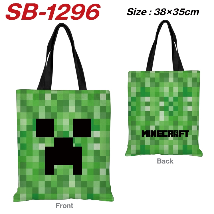 Minecraft Anime Canvas Handheld Shoulder Bag Handbag Shopping Bag 38X35CM SB-1296