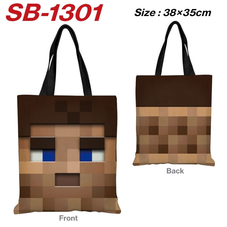 Minecraft Anime Canvas Handheld Shoulder Bag Handbag Shopping Bag 38X35CM SB-1301