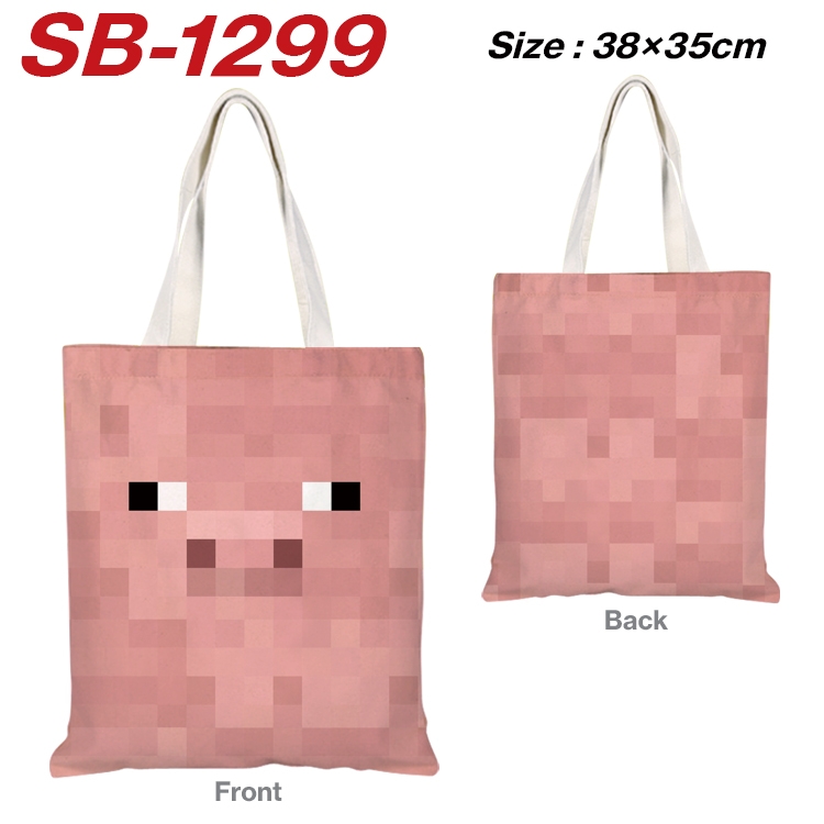 Minecraft Anime Canvas Handheld Shoulder Bag Handbag Shopping Bag 38X35CM SB-1299