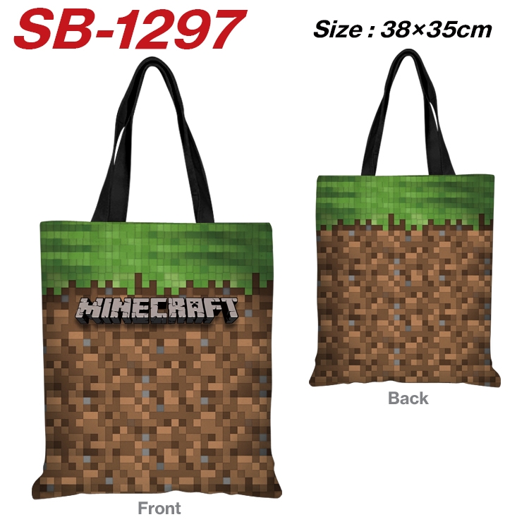 Minecraft Anime Canvas Handheld Shoulder Bag Handbag Shopping Bag 38X35CM SB-1297