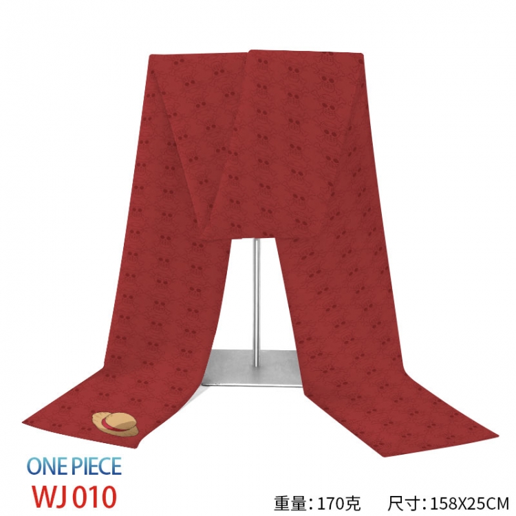 One Piece Anime full-color flannelette scarf 158x25cm WJ-0010-2