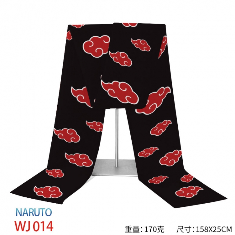 Naruto Anime full-color flannelette scarf 158x25cm  WJ-014