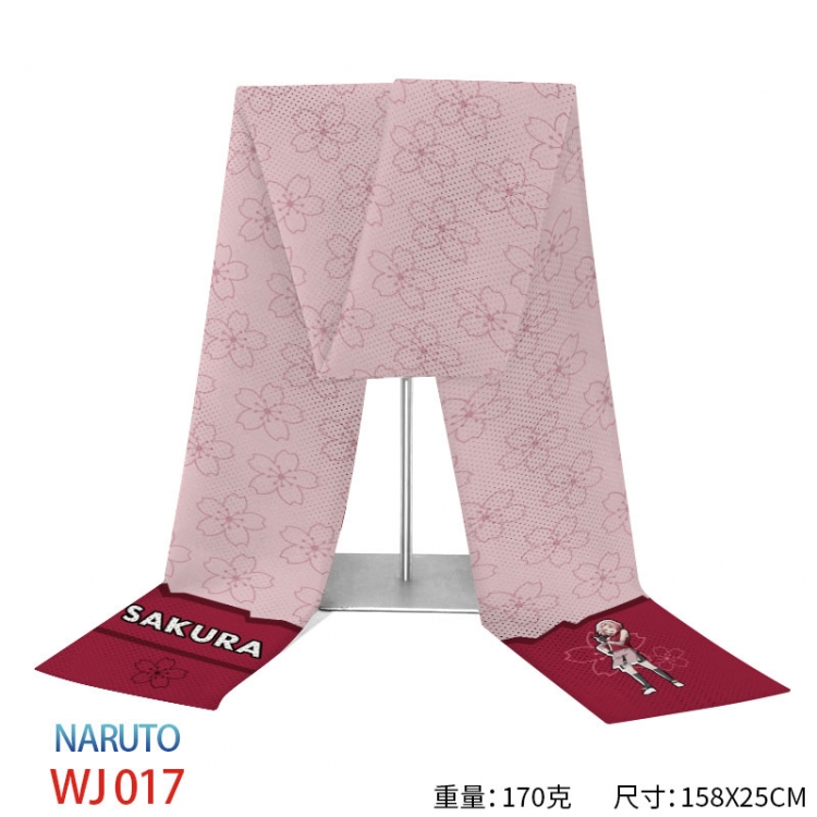 Naruto Anime full-color flannelette scarf 158x25cm  WJ-017