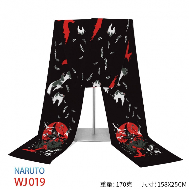 Naruto Anime full-color flannelette scarf 158x25cm WJ-019