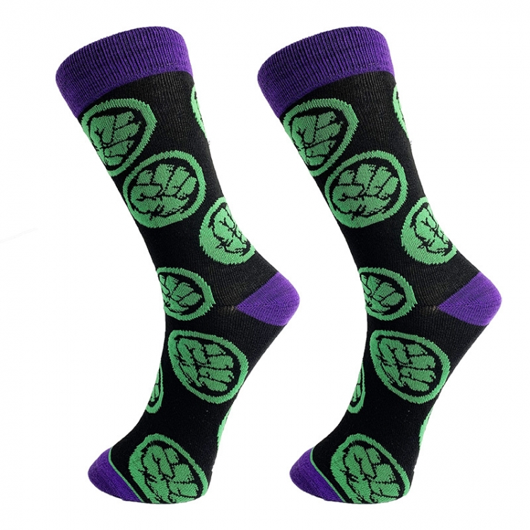 The Incredible Hulk Personality socks in the tube Couple socks price for 5 pcs