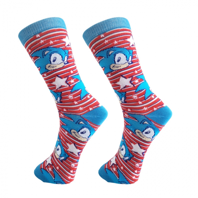 Sonic the Hedgehog Couple's Letter Medium Sneakers Fashion Socks price for 5 pcs