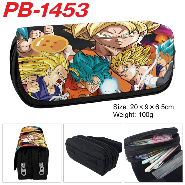 DRAGON BALL Cartoon double-layer zipper canvas stationery case pencil Bag 20×9×6.5cm PB-1453