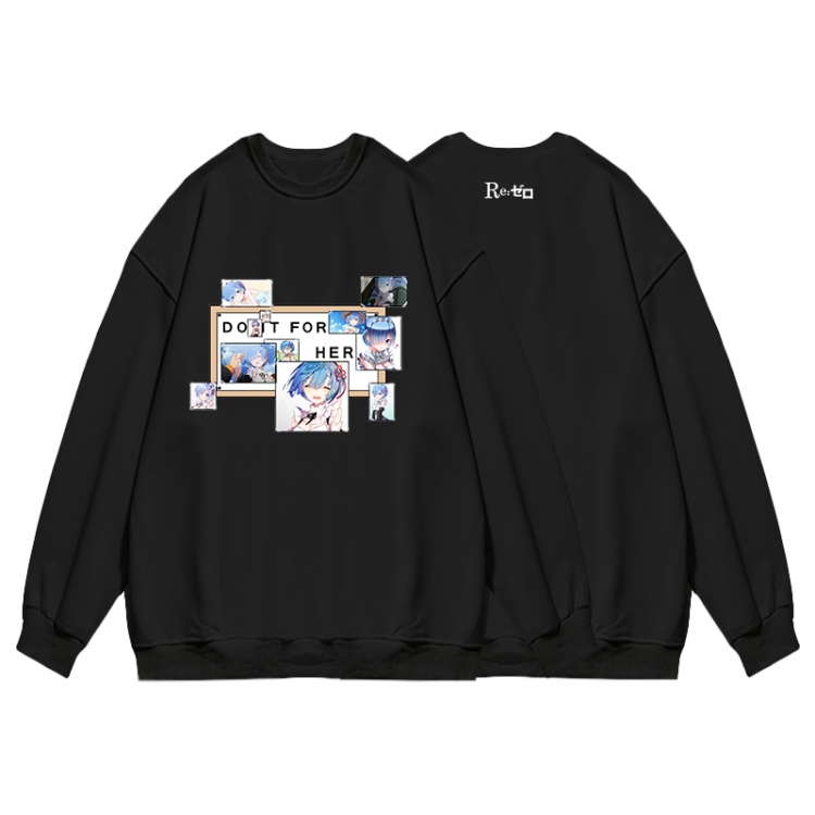 Re:Zero kara Hajimeru Isekai Seikatsu Anime print fashion casual thick hooded sweater  from S to 3XL