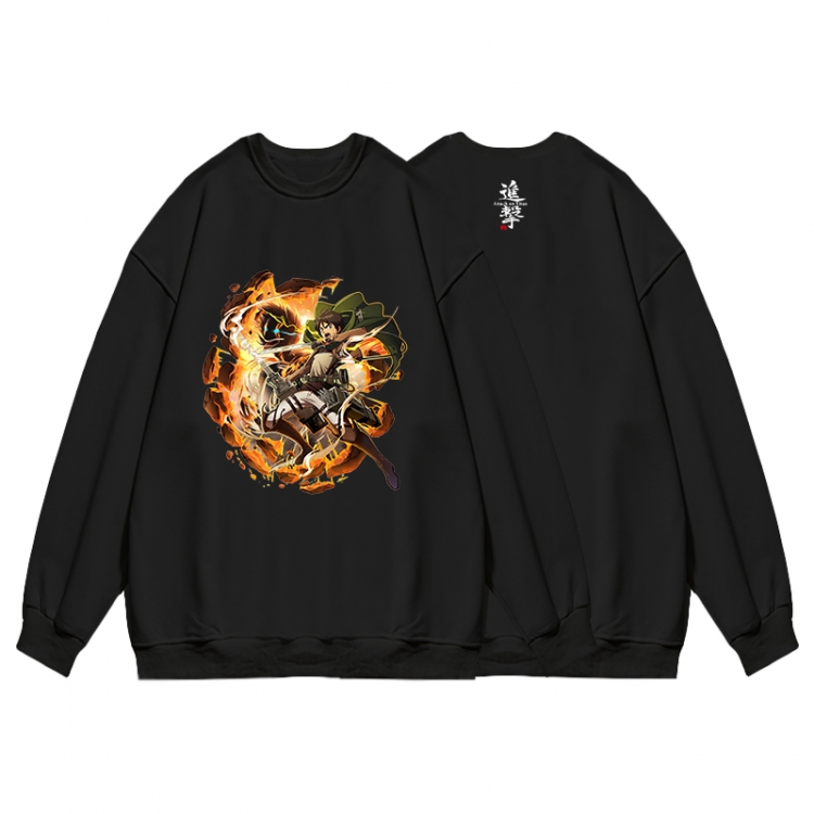 Shingeki no Kyojin Anime print fashion casual thick hooded sweater  from S to 3XL