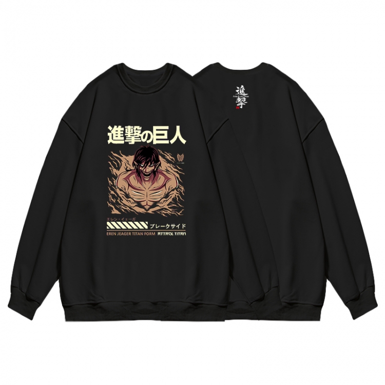 Shingeki no Kyojin Anime print fashion casual thick hooded sweater  from S to 3XL