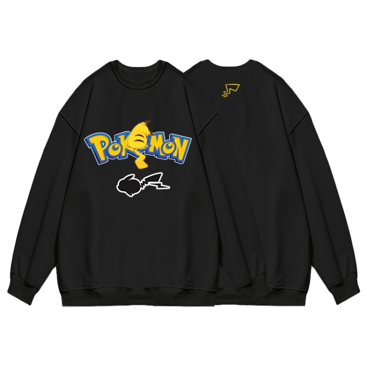 Pokemon Anime print fashion casual thick hooded sweater  from S to 3XL