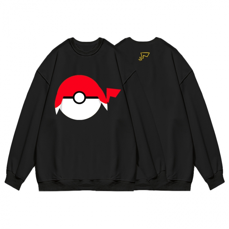 Pokemon Anime print fashion casual thick hooded sweater  from S to 3XL