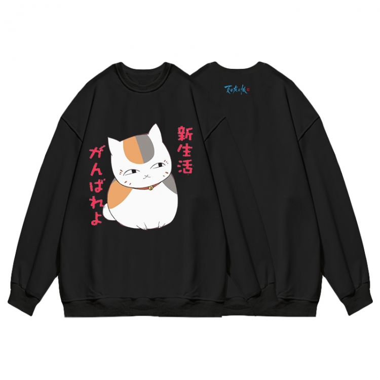 Natsume_Yuujintyou Anime print fashion casual thick hooded sweater  from S to 3XL