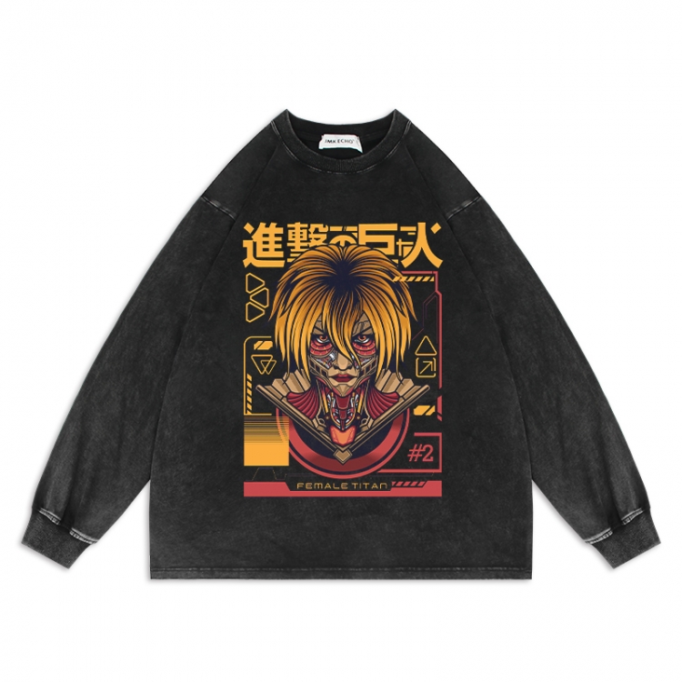 Shingeki no Kyojin Round neck long sleeve washing sweater  from M to 2XL