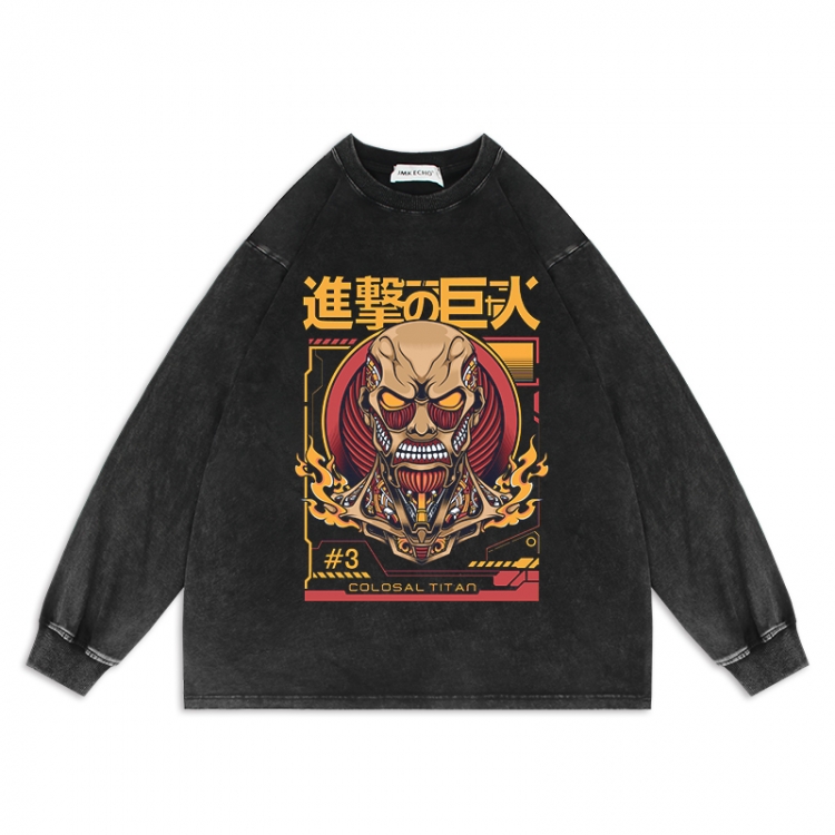 Shingeki no Kyojin Round neck long sleeve washing sweater  from M to 2XL