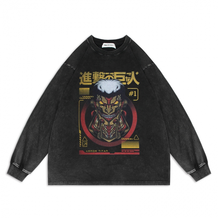 Shingeki no Kyojin Round neck long sleeve washing sweater  from M to 2XL