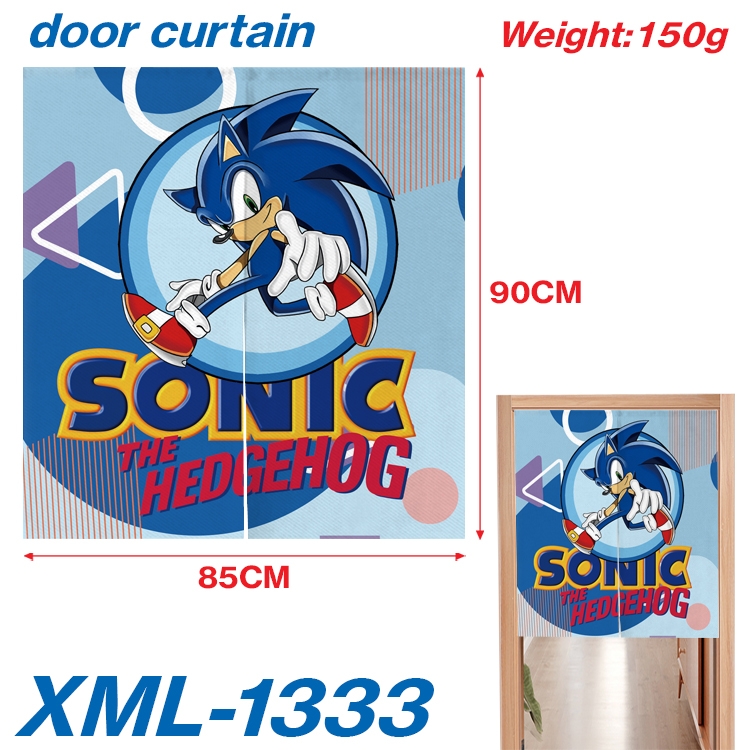 Sonic The Hedgehog Animation full-color curtain 85x90cm