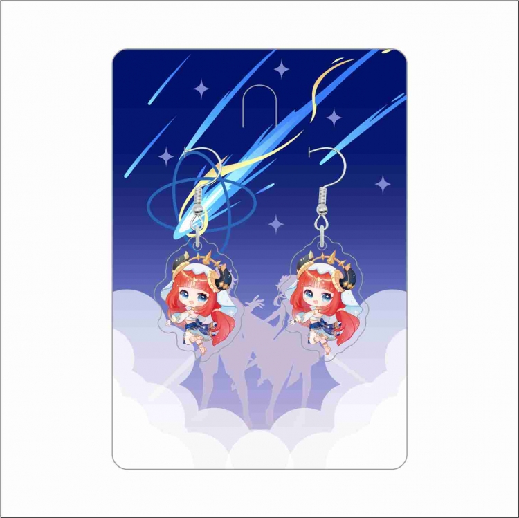 Genshin Impact Anime peripheral acrylic earrings accessories price for 5 pcs