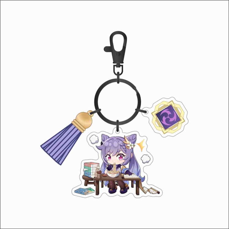 Genshin Impact 3-pendant double-layer acrylic key chain bag pendant decoration price for 5 pcs 