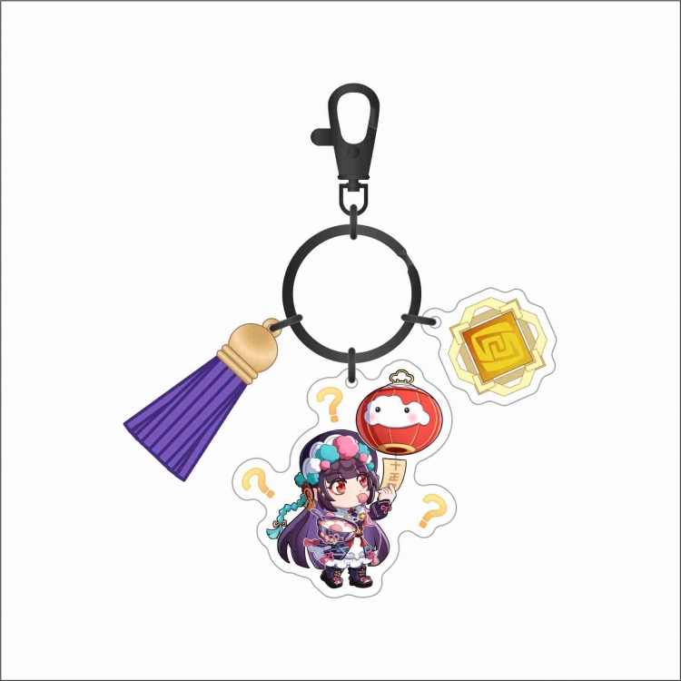 Genshin Impact 3-pendant double-layer acrylic key chain bag pendant decoration price for 5 pcs 