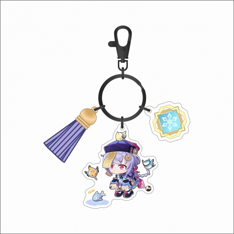 Genshin Impact 3-pendant double-layer acrylic key chain bag pendant decoration price for 5 pcs 