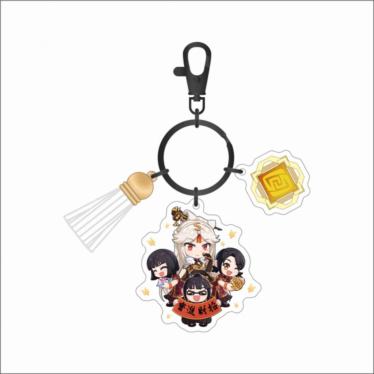 Genshin Impact 3-pendant double-layer acrylic key chain bag pendant decoration price for 5 pcs 