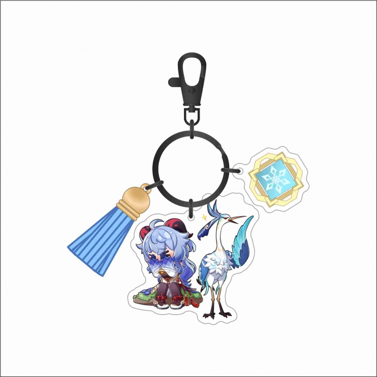 Genshin Impact 3-pendant double-layer acrylic key chain bag pendant decoration price for 5 pcs 