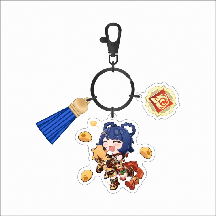 Genshin Impact 3-pendant double-layer acrylic key chain bag pendant decoration price for 5 pcs 