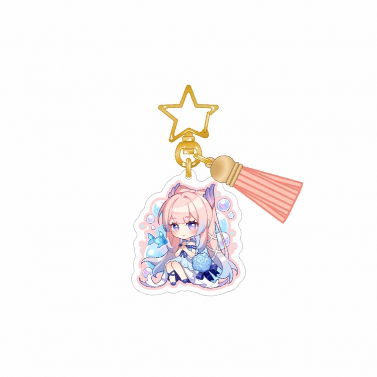 Genshin Impact Double layer Epoxy Keychain Bag Pendant Decoration Ornament price for 2 pcs