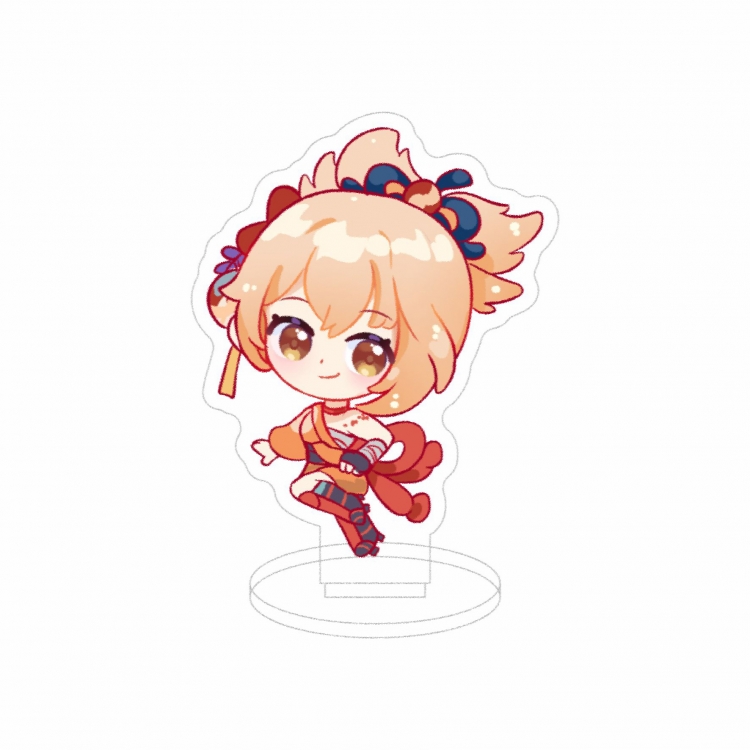 Genshin Impact Double layer Anime characters acrylic Standing Plates Keychain 10cm