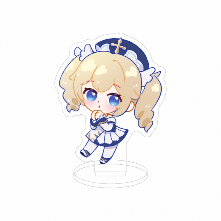 Genshin Impact Double layer Anime characters acrylic Standing Plates Keychain 10cm