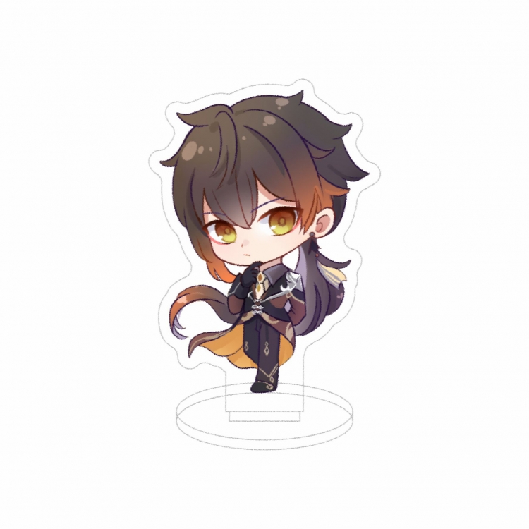 Genshin Impact Double layer Anime characters acrylic Standing Plates Keychain 10cm