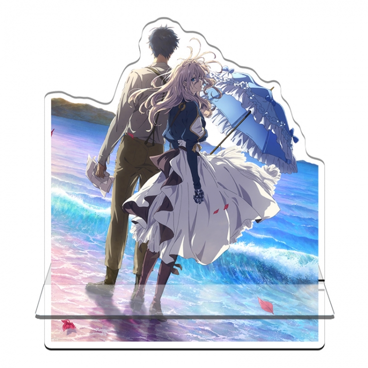  Violet Evergarden Anime Acrylic special-shaped Mobile phone holder Standing Plates 11x13cm