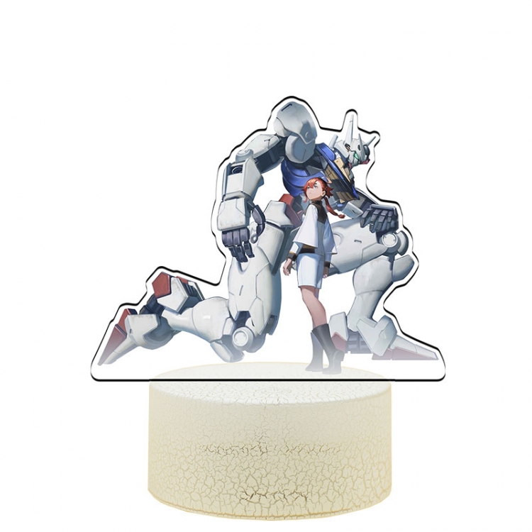 Gundam Acrylic Night Light 16 Color-changing USB Interface Box Set 19X7X4CM white base