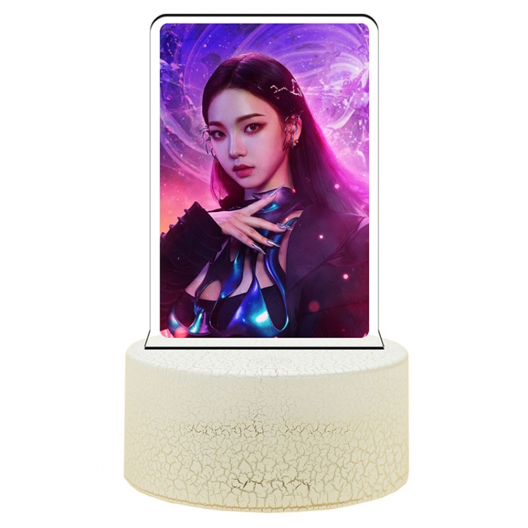 AESPA Acrylic night light 16 kinds of color changing USB interface box 14X7X4CM white base