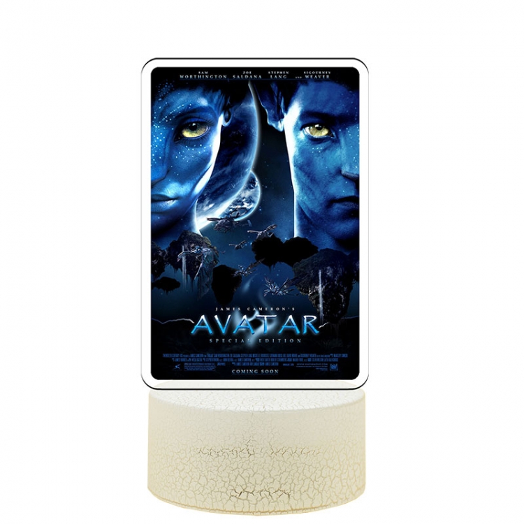 Avatar Acrylic Night Light 16 Color-changing USB Interface Box Set 19X7X4CM white base