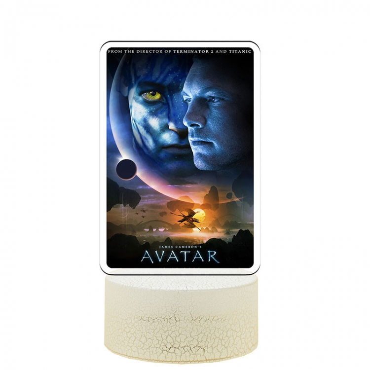 Avatar Acrylic Night Light 16 Color-changing USB Interface Box Set 19X7X4CM white base