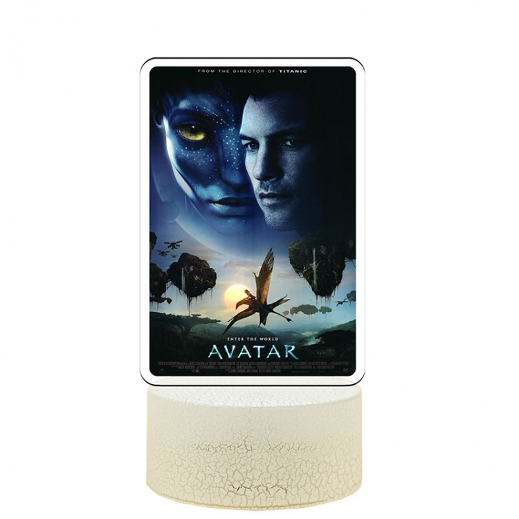 Avatar Acrylic Night Light 16 Color-changing USB Interface Box Set 19X7X4CM white base